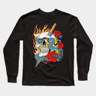 SKULL AND SNAKE Long Sleeve T-Shirt